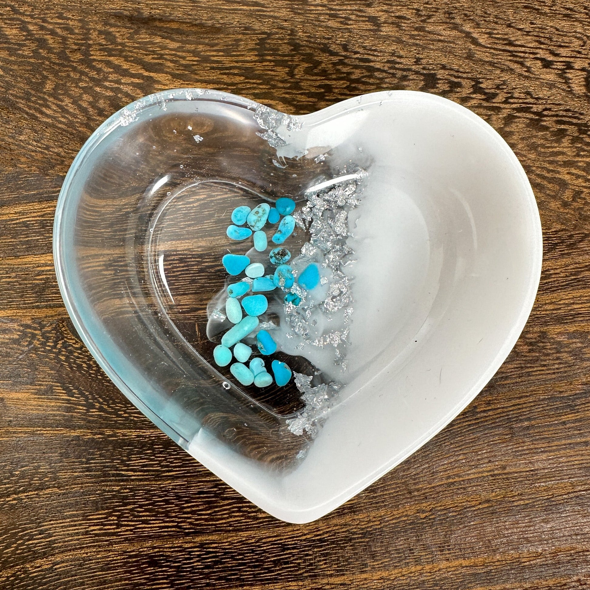 Gemstone Resin Heart Bowl (10 Varieties) - 1 pc.-The Bead Gallery Honolulu