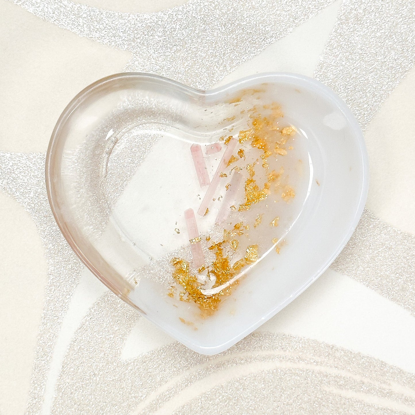 Gemstone Resin Heart Bowl (12 Varieties) - 1 pc.-The Bead Gallery Honolulu