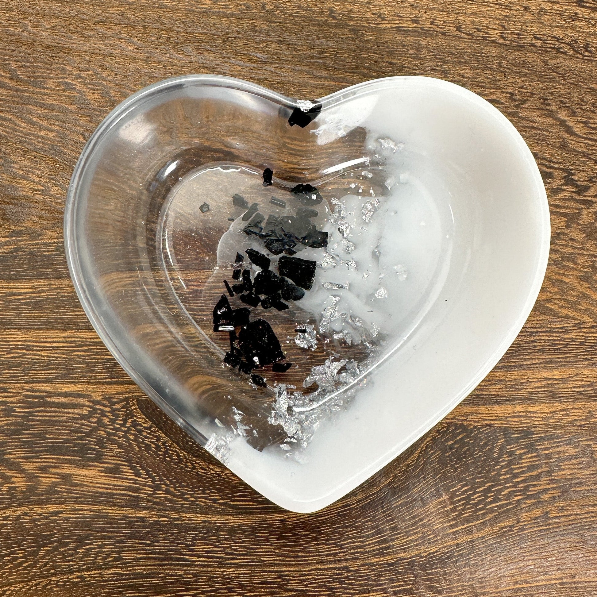 Gemstone Resin Heart Bowl (10 Varieties) - 1 pc.-The Bead Gallery Honolulu