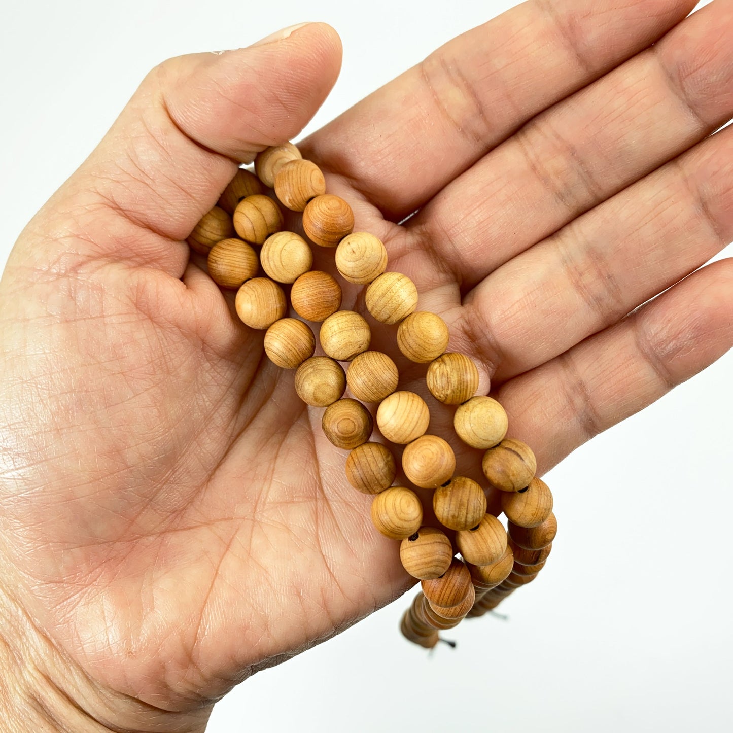 Golden Sandalwood 8mm Round Bead - 15" Strand