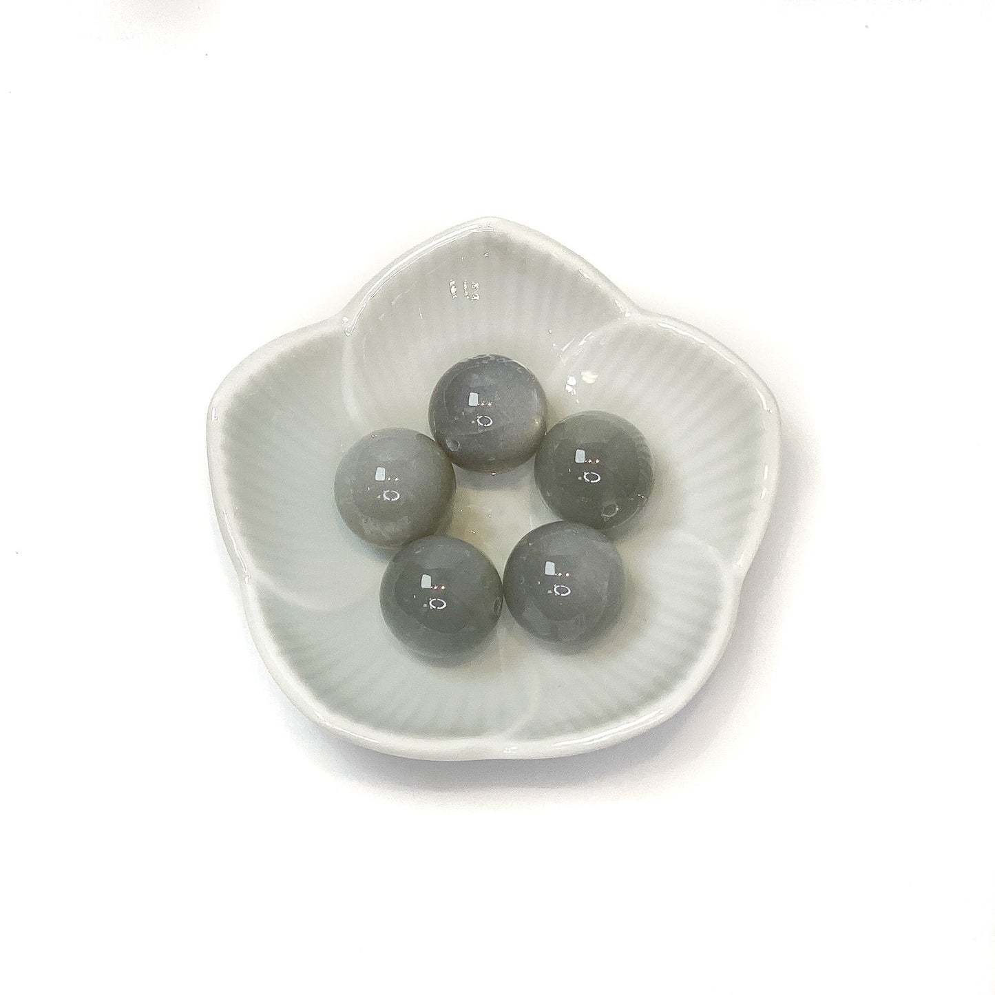 Gray Moonstone 14mm Round Bead - 1 pc.