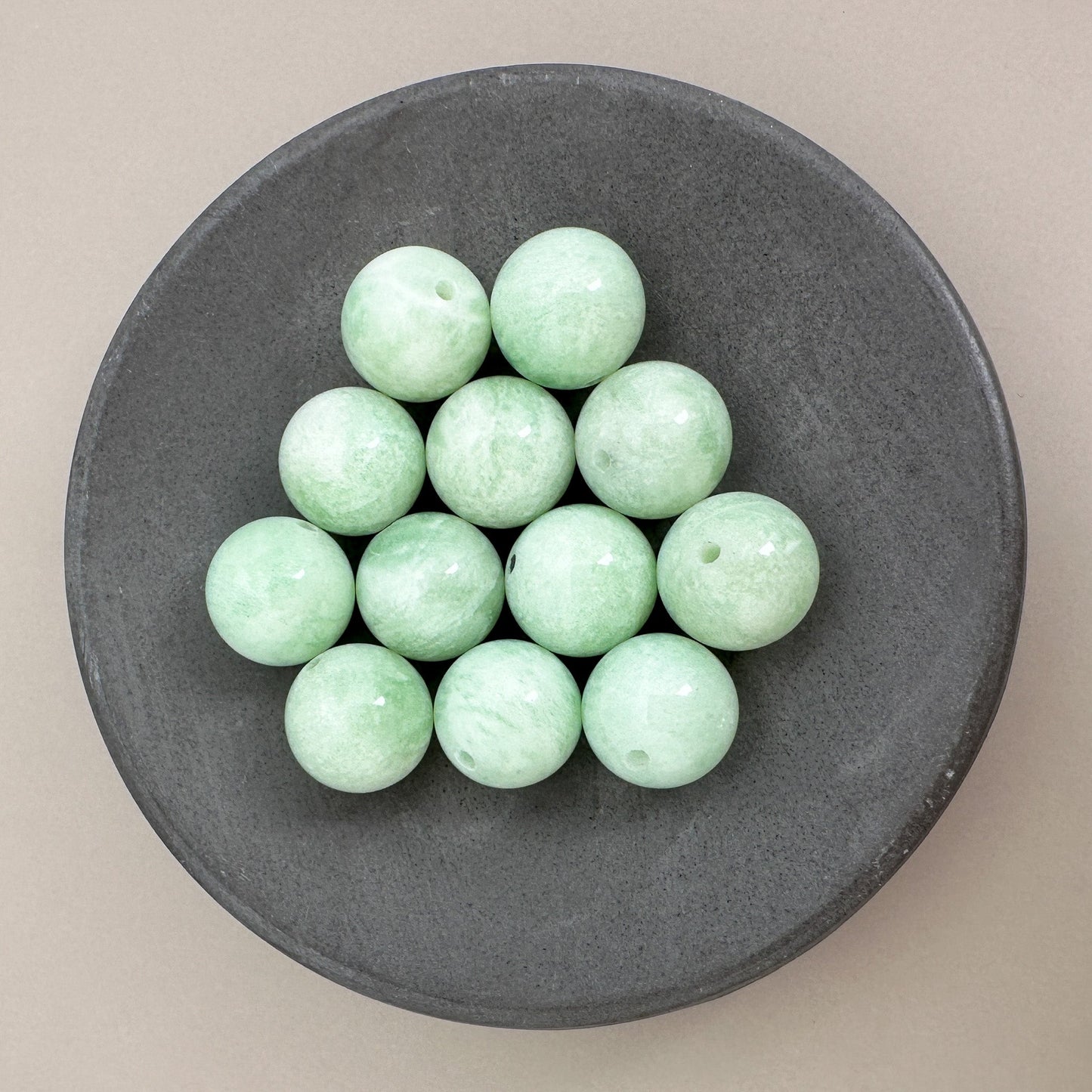 Green Amazonite 10mm Smooth Round Bead - 1 pc. (P3116)