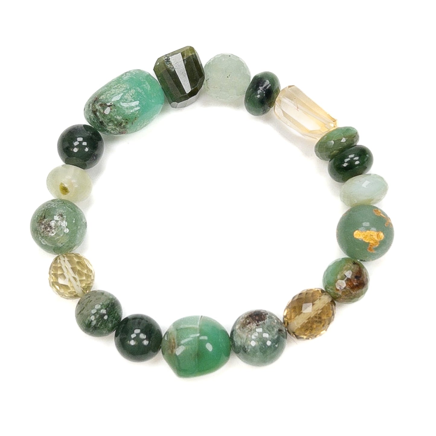 Green Goddess Stretchy Bracelet - Kit or Finished Bracelet