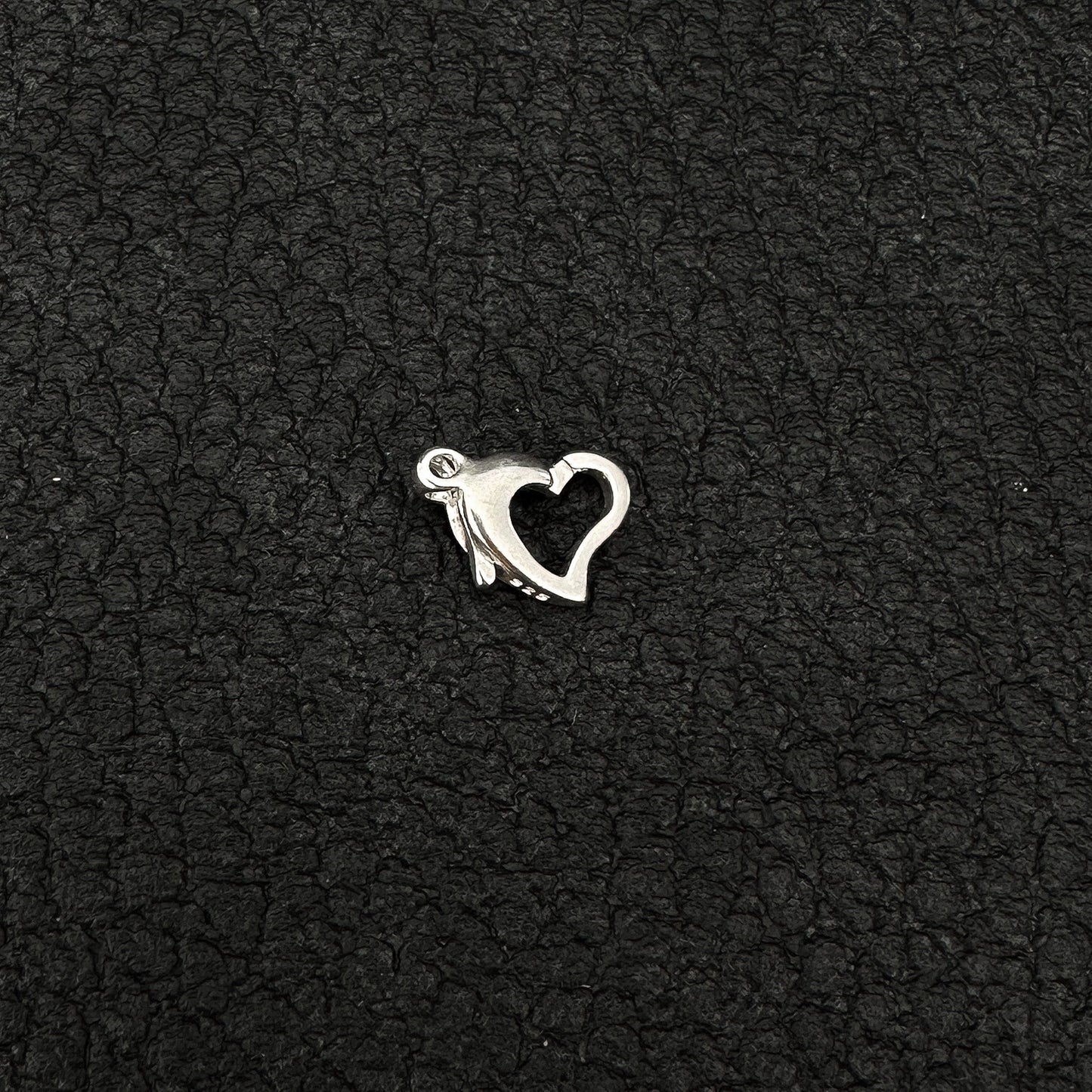 Hand Heart 10mm Lobster Clasp (Sterling Silver) - 1 pc. (S1-26)-The Bead Gallery Honolulu