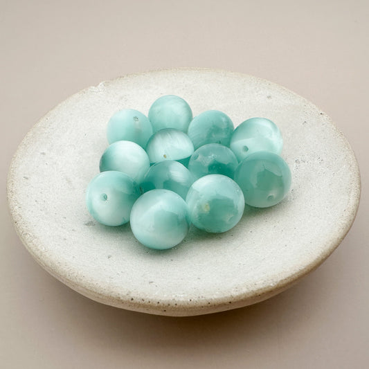 Hemimorphite 10mm Smooth Round Bead - 1 pc. (P3113)