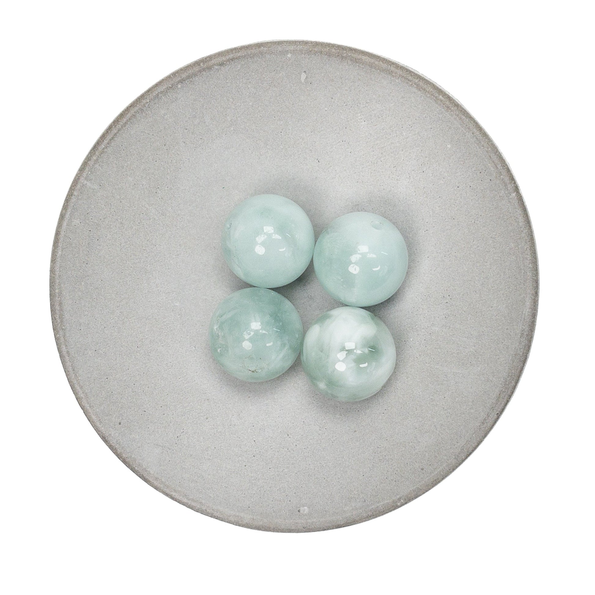 Green Moonstone 12mm Round Bead - 1 pc.