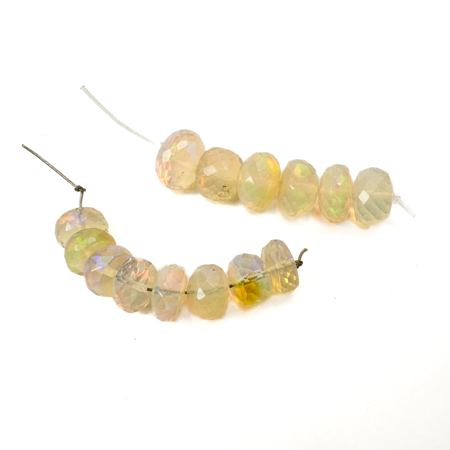 Ethiopian Opal Faceted Rondelle Bead - 1 " Sections (P3013)