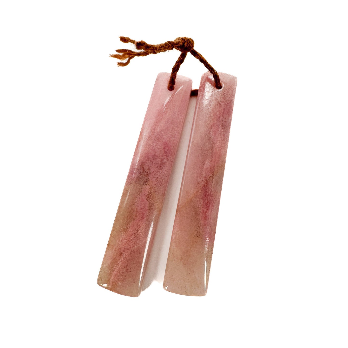 Imperial Rhodonite Rectangle Pendant - 2 pcs.-The Bead Gallery Honolulu