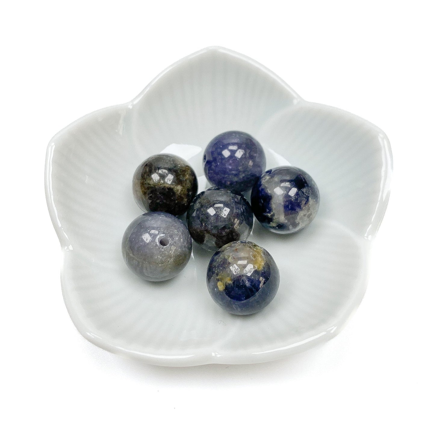 Iolite 13.5mm Round Bead - 1 pc.-The Bead Gallery Honolulu