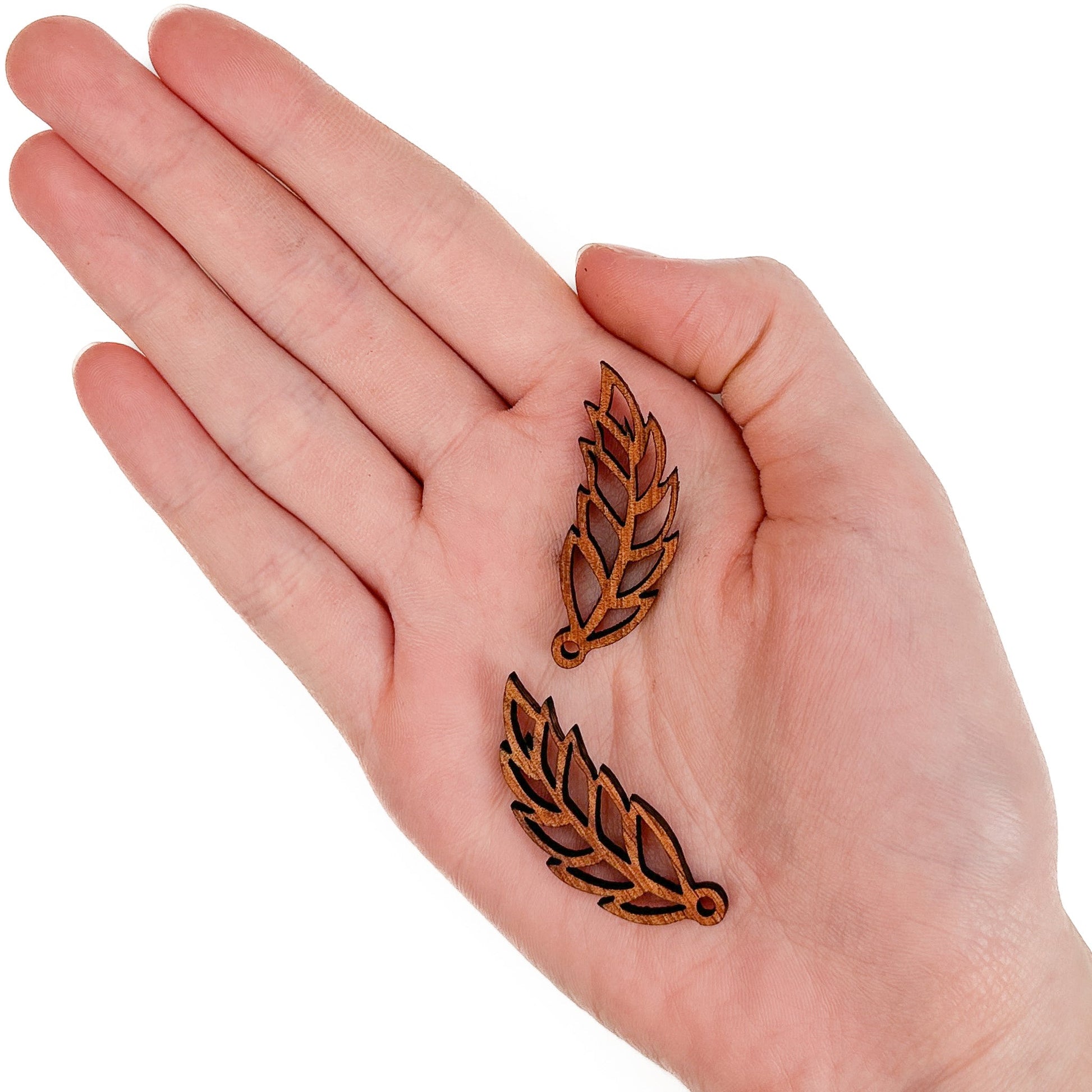 Koa Leaf Wood Charm (2 Quantity Options)-The Bead Gallery Honolulu