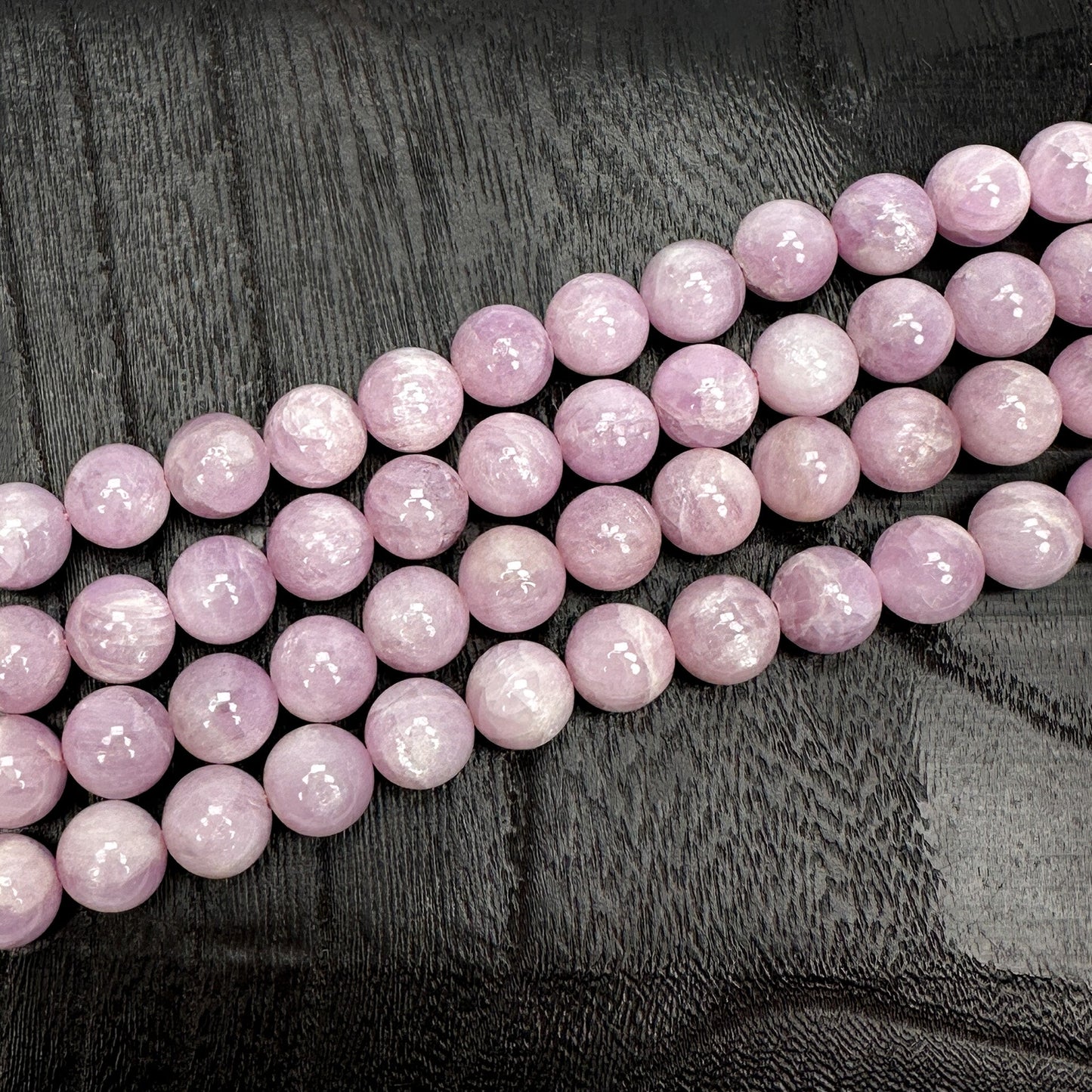 Kunzite 10mm Round Bead - 8" Strand-The Bead Gallery Honolulu