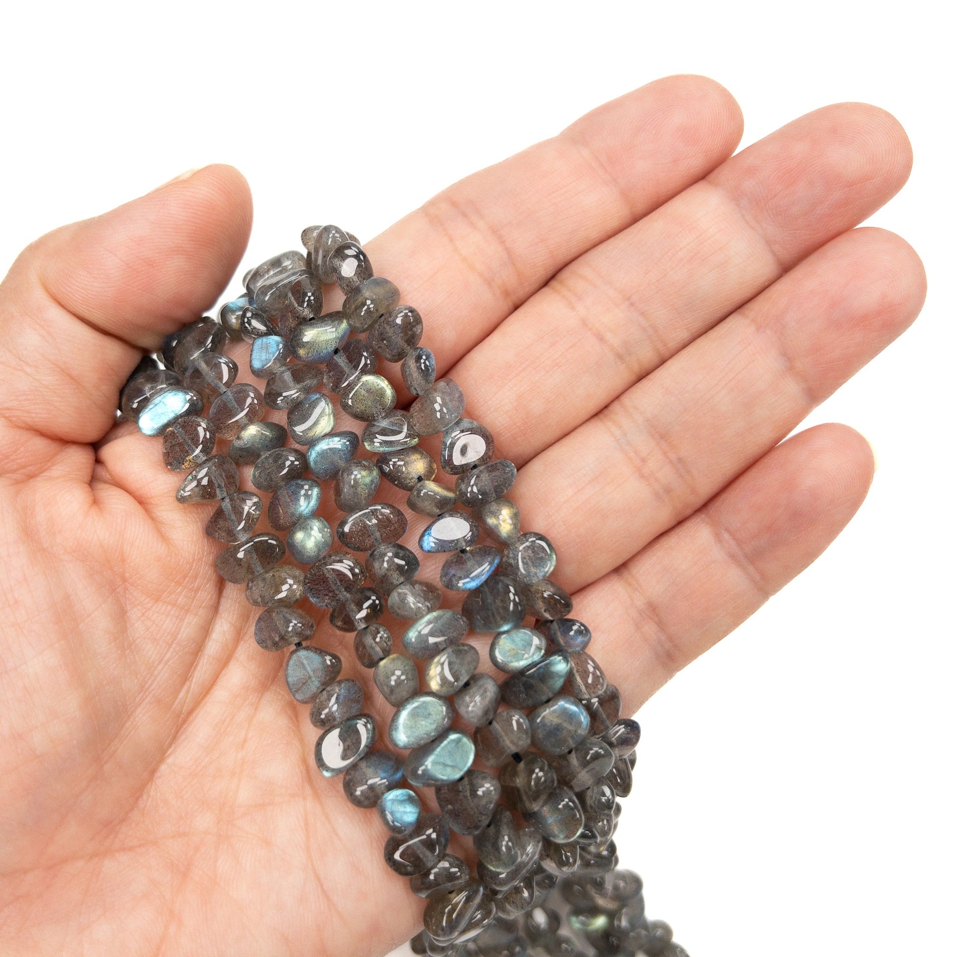 Labradorite Small Chubby Chip Bead (2 Quantities Available)