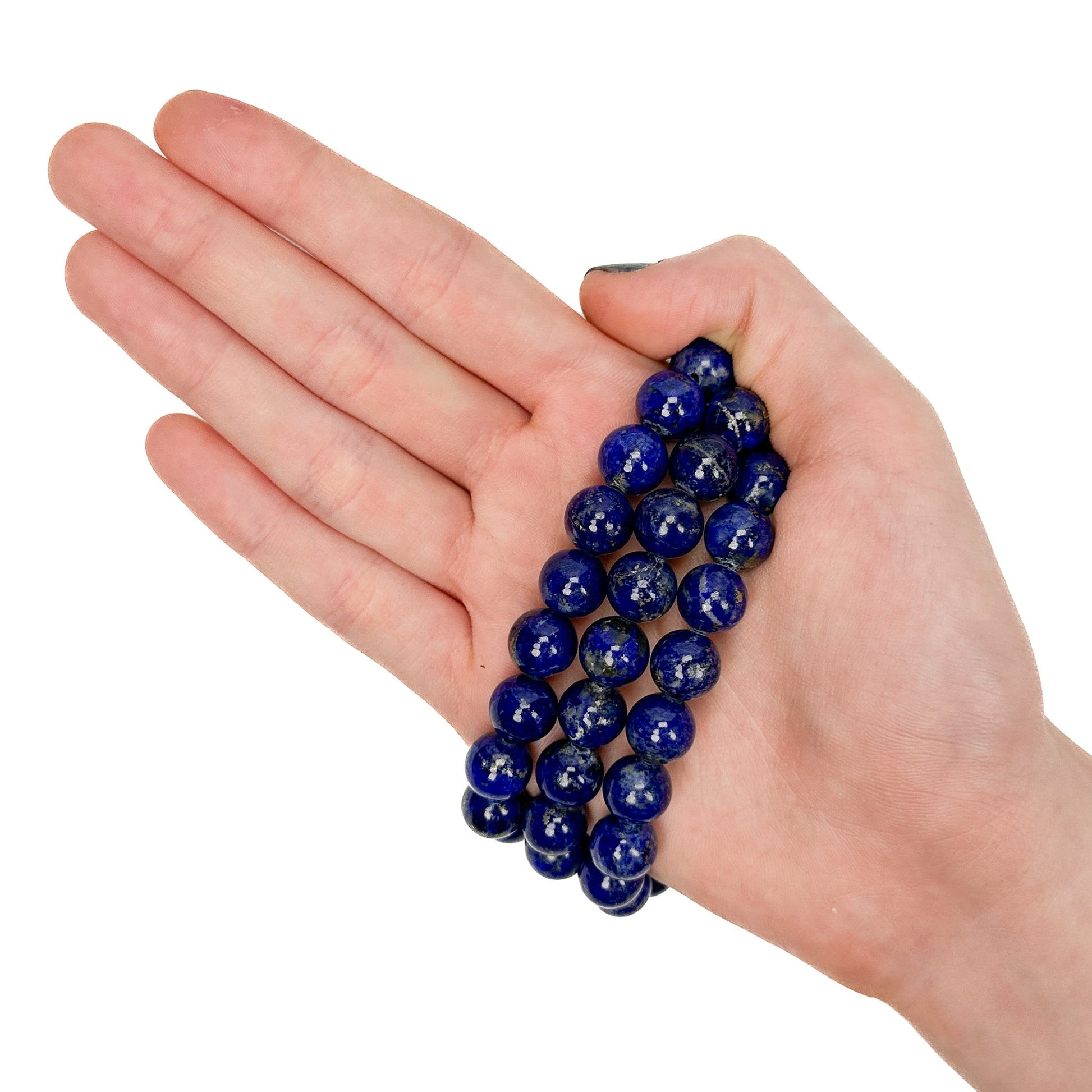 Lapis Lazuli 10mm Smooth Round Bead - 7.75" Strand-The Bead Gallery Honolulu