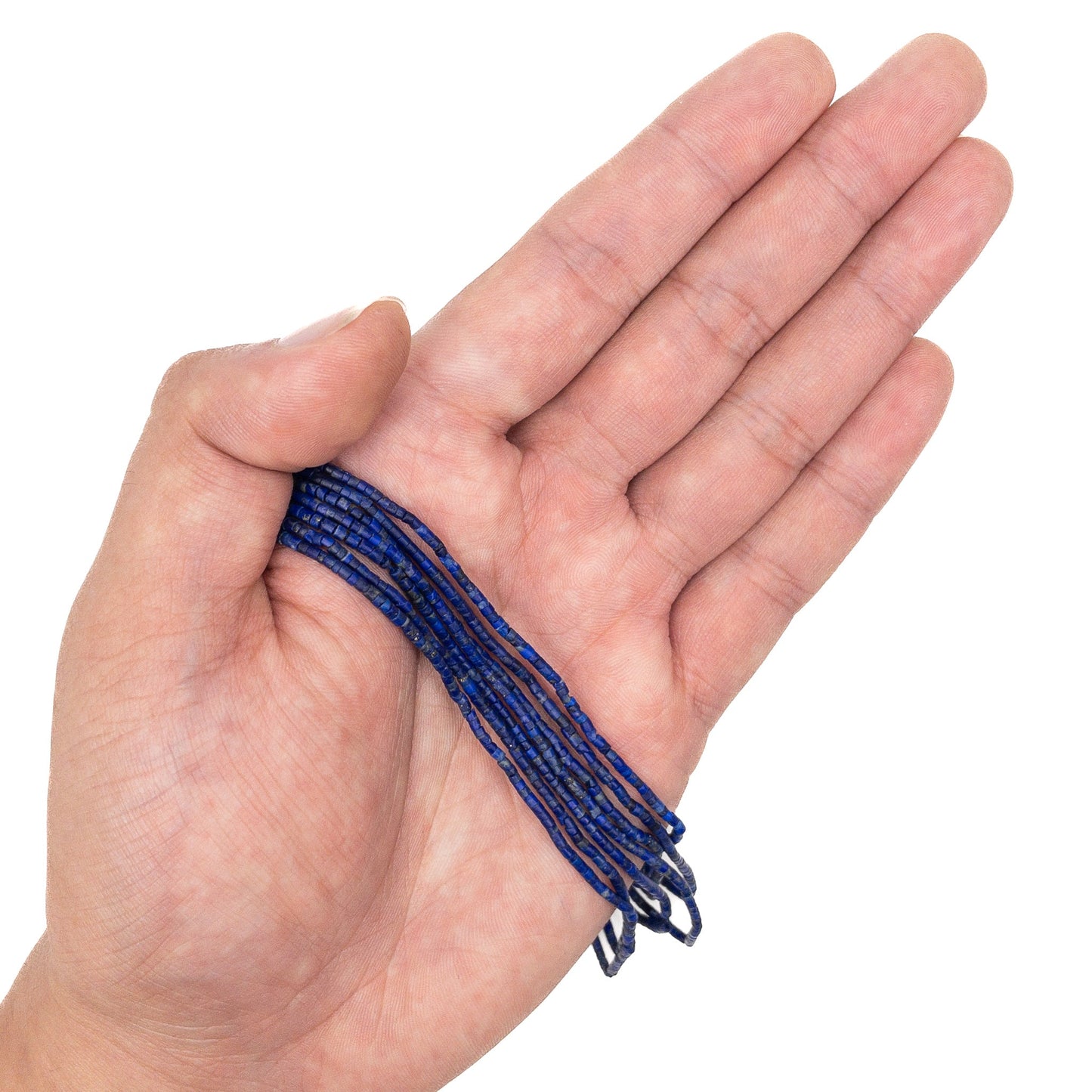 Lapis Semi-Matte Super Tiny Heishi Bead - 7.5" Strand