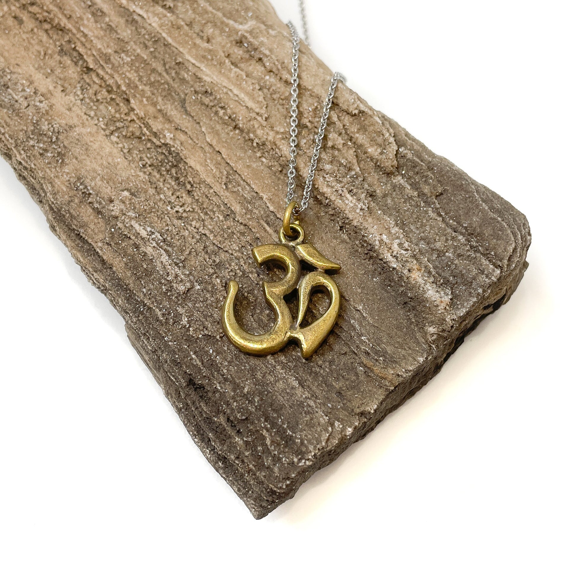 Large Cutout Om Charm (Brass) - 1 pc.