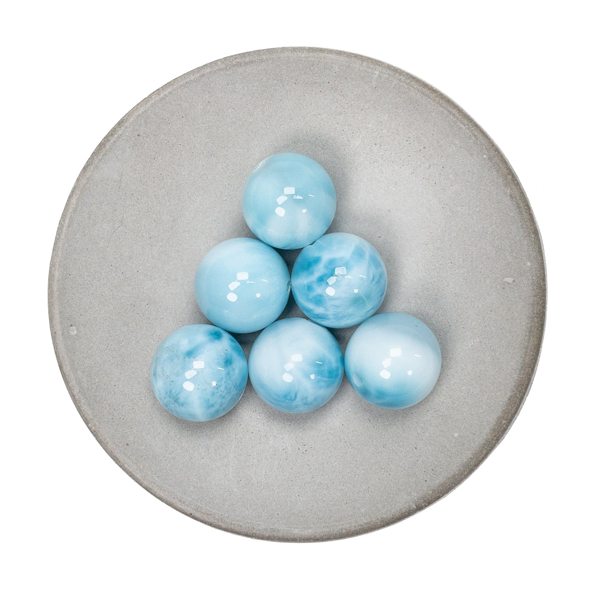 Larimar 12mm Round Bead - 1 pc.