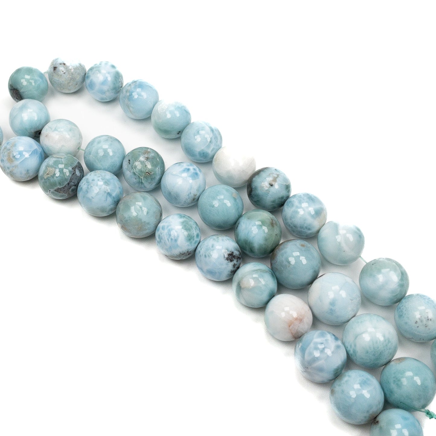 Larimar 16-17mm Round Bead - 7.5" Strand