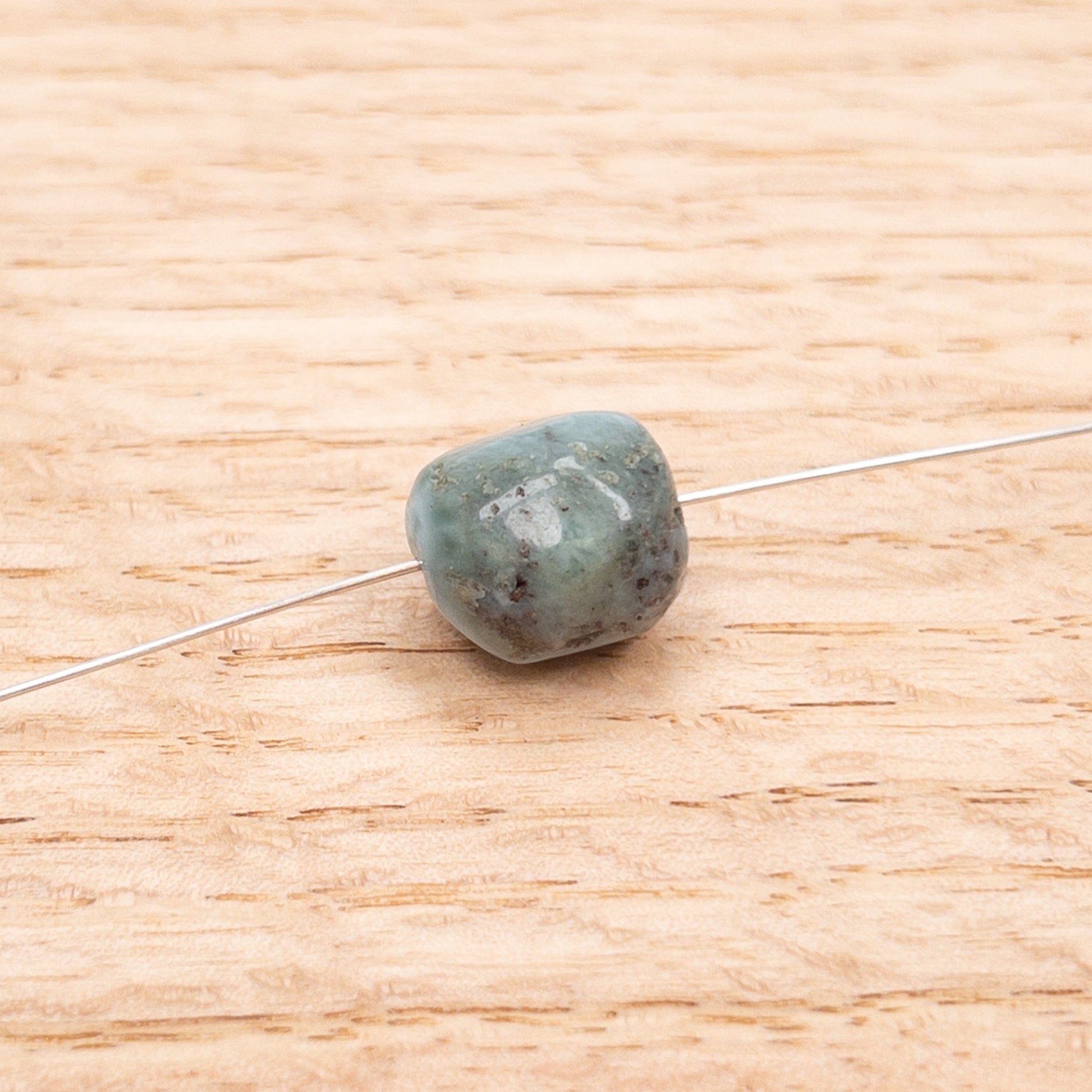 Larimar Bead - 13mm x 18mm Tumbled Nugget