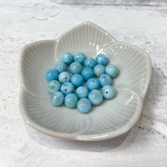 Larimar Bead - 6mm Smooth Round