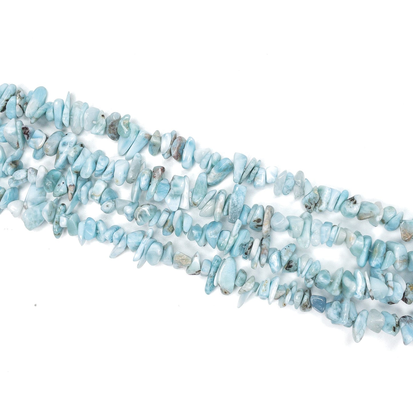 Larimar Medium Chip Bead - 7" Strand