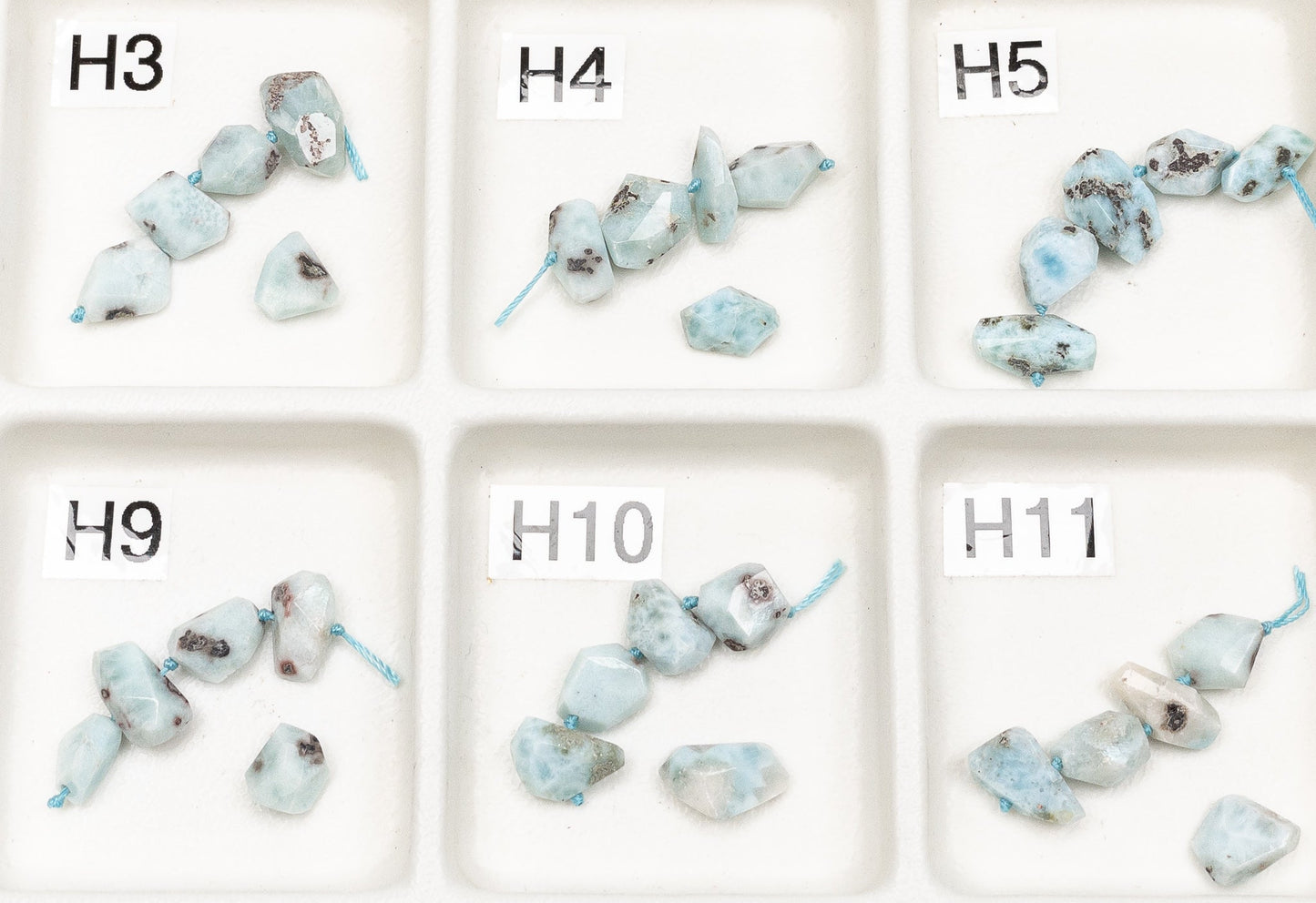 Larimar Simple Cut Bead - 5 pcs.