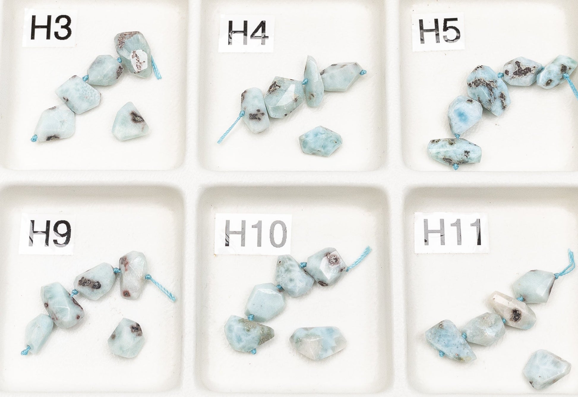 Larimar Simple Cut Bead - 5 pcs.