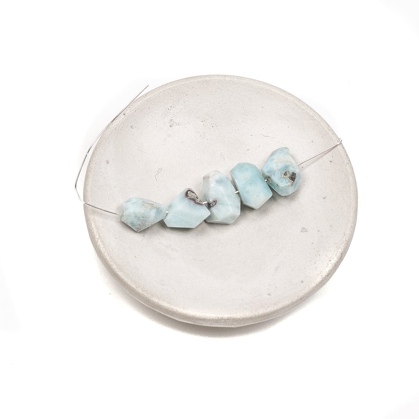 Larimar Simple Cut Bead - 5 pcs.