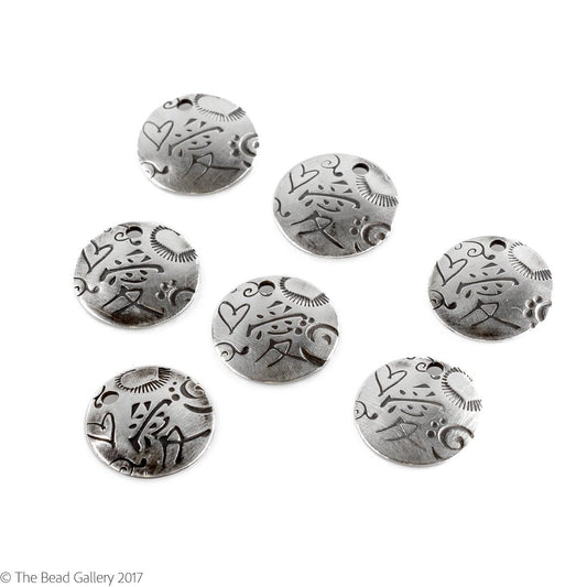 Kanji Love Charm Silver