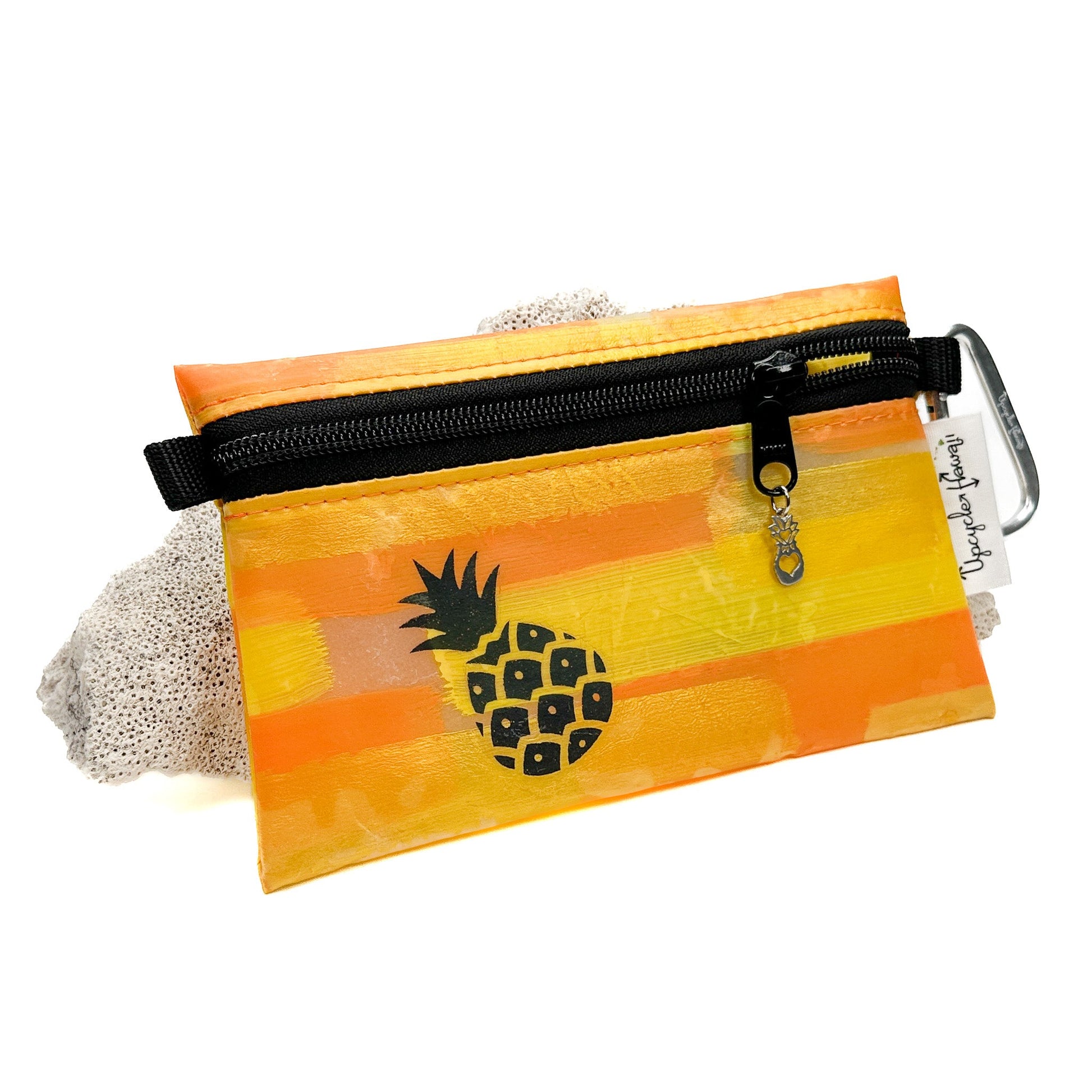 MADE IN HAWAII Recycled Plastic Zip Pouch with Charm (5 Color Options) - 1 pc.-The Bead Gallery Honolulu