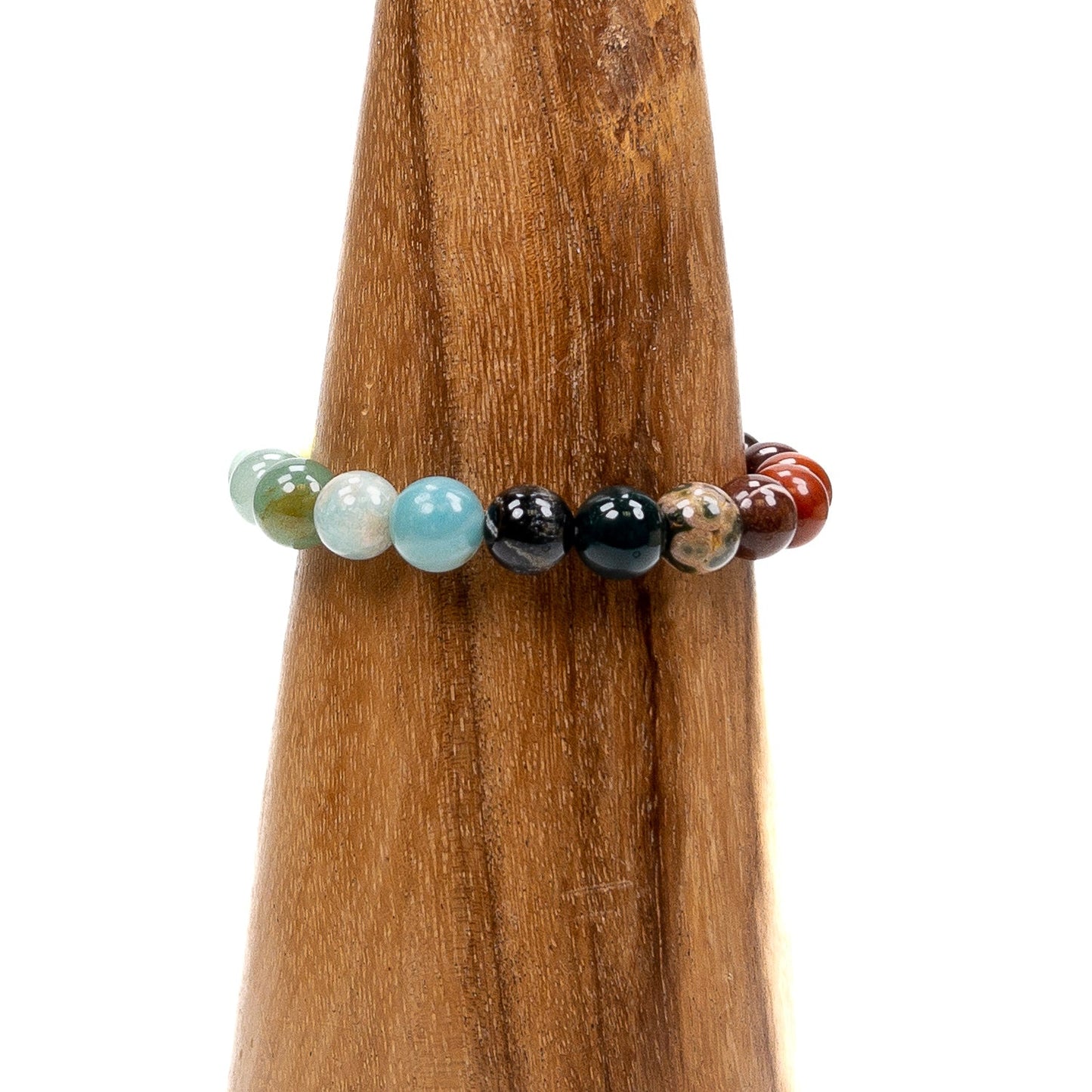 Mixed Gemstone 10mm Stretchy Bracelet