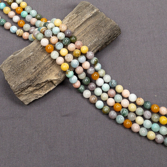 Mixed Gemstone (Easter) 10mm Round Bead - 7.5" Strand