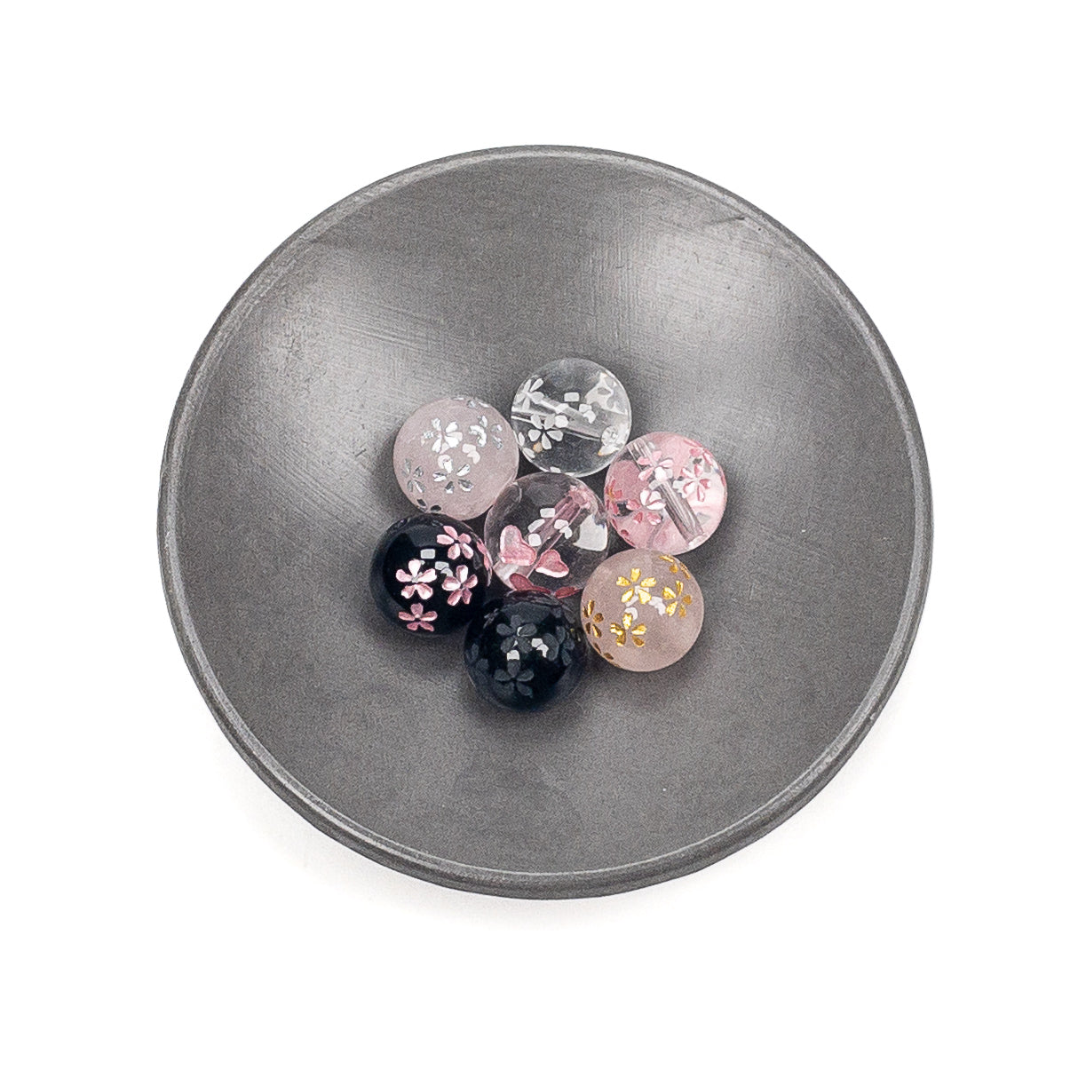 Mixed Gemstone Sakura Shower 10mm Round Bead Mix - 6 pcs.