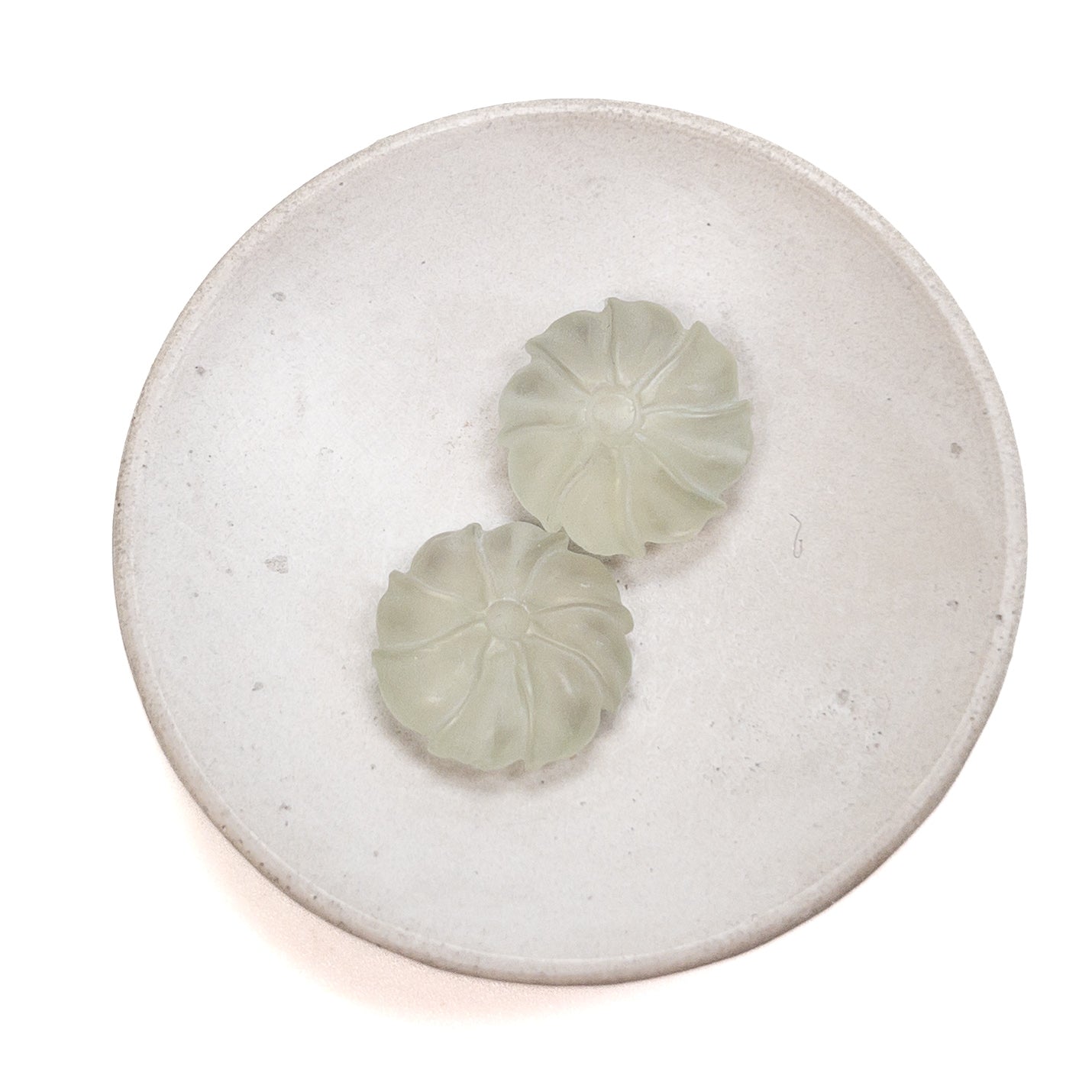 Mixed Quartz Matte Carved Floral Coin Bead (8 Stones Available, Size Varies) - 1 pc.