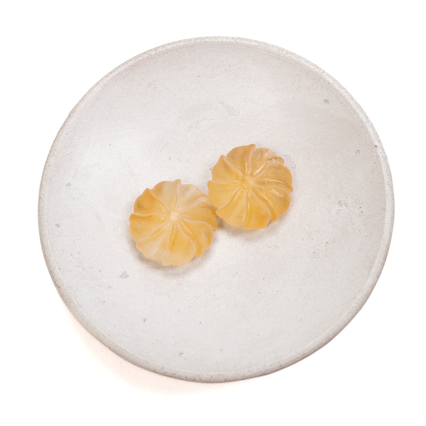 Mixed Quartz Matte Carved Floral Coin Bead (8 Stones Available, Size Varies) - 1 pc.