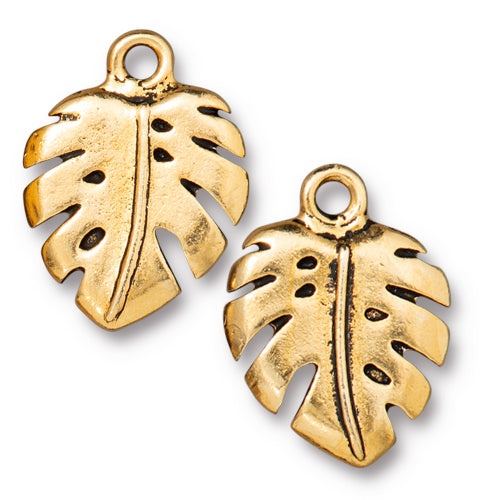 Monstera Leaf Charm (4 Colors Available) - 1 pc.