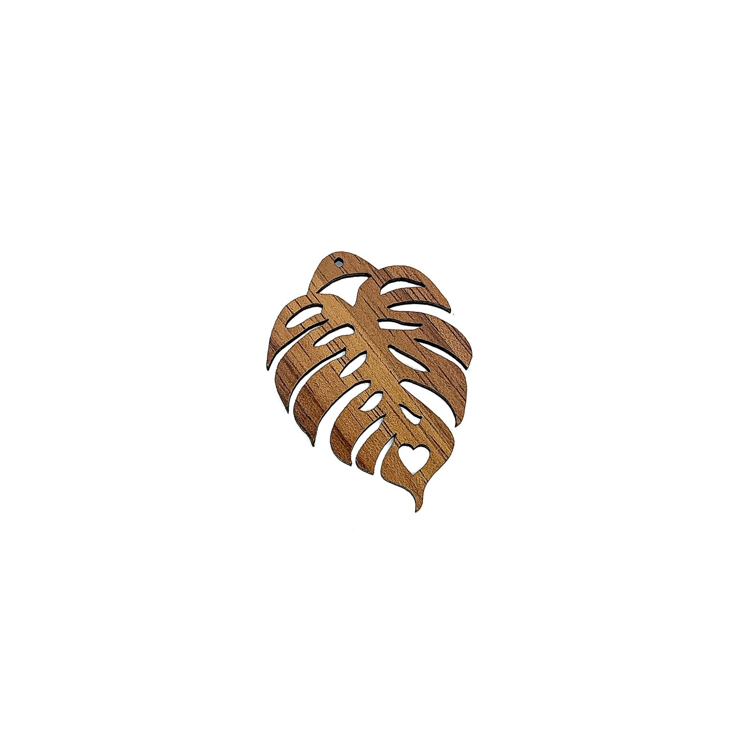 Monstera Leaf Koa Charm - 1 pc.-The Bead Gallery Honolulu