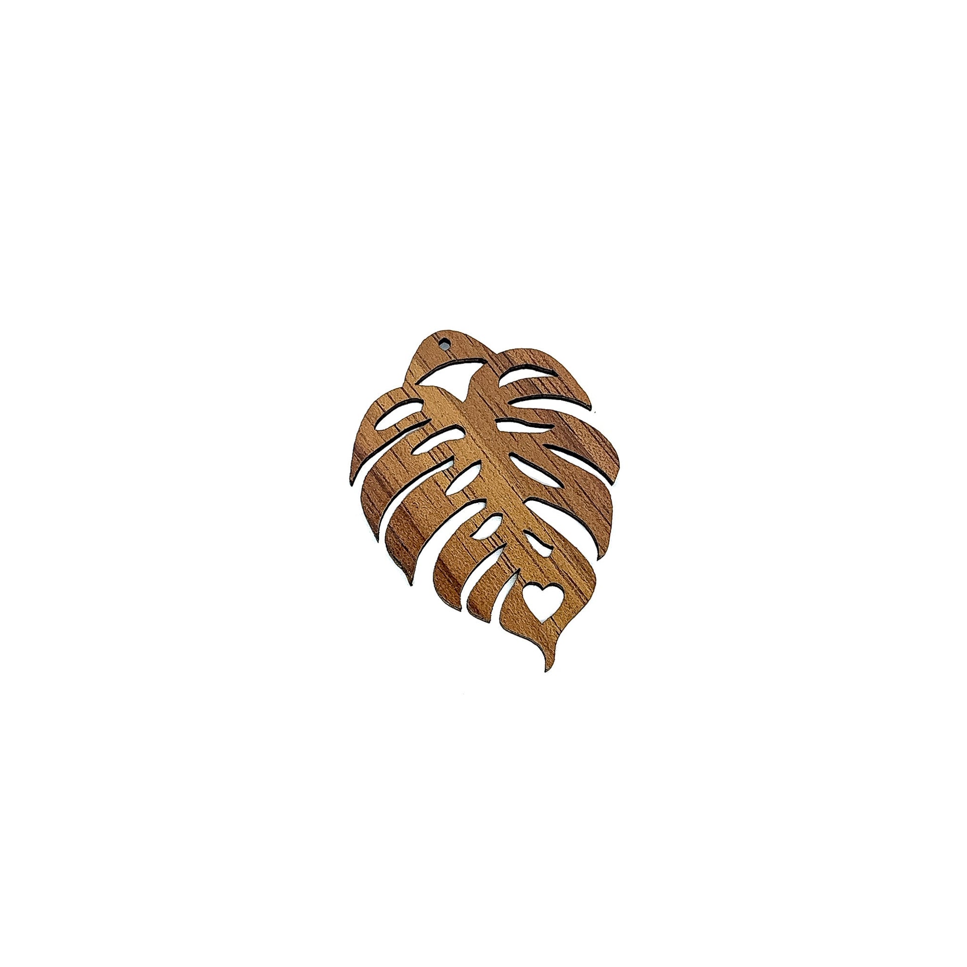 Monstera Leaf Koa Charm - 1 pc.-The Bead Gallery Honolulu