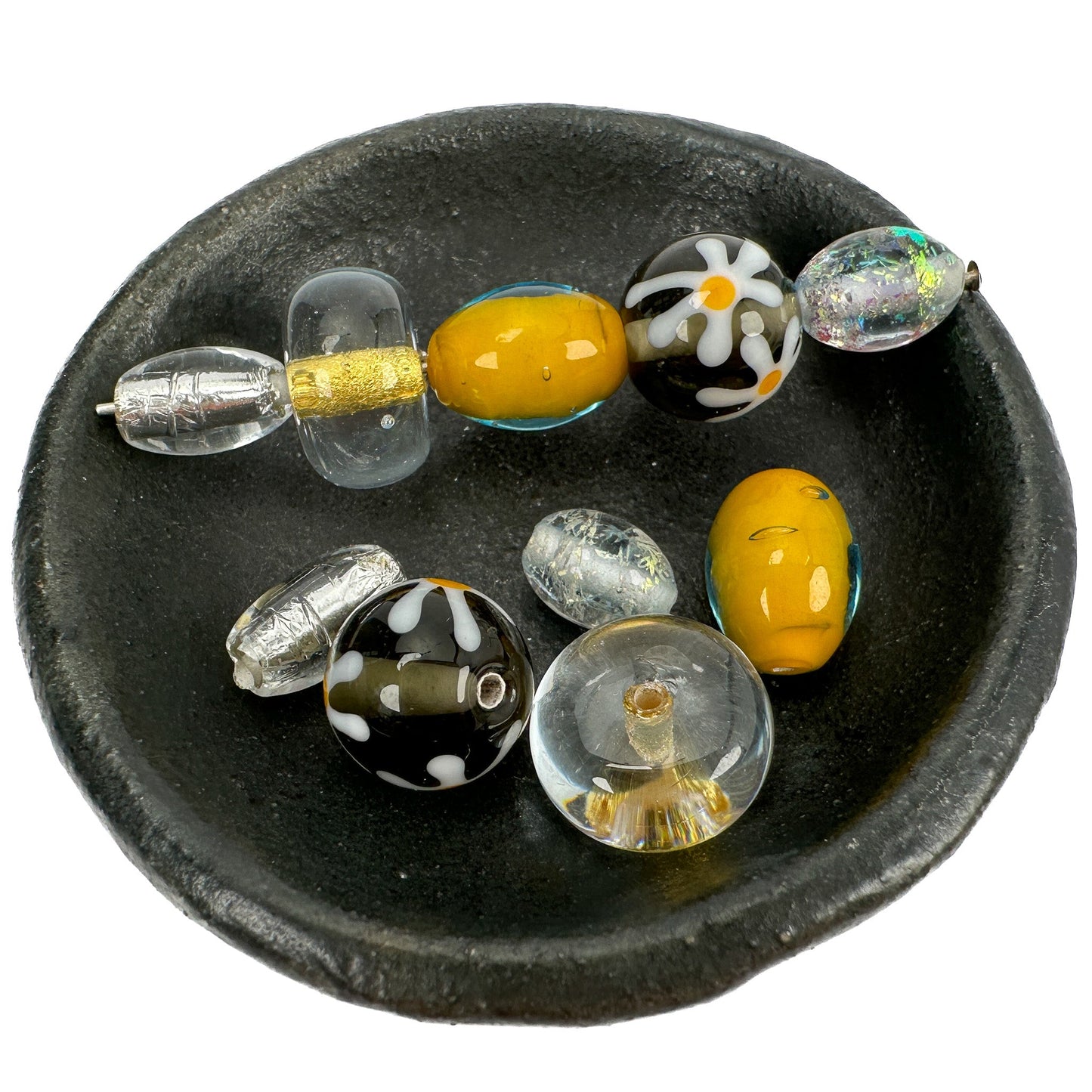 Mostly Monochrome Czech Lampwork Glass Bead Summertime Mix (11 Options Available) - 10 pcs.