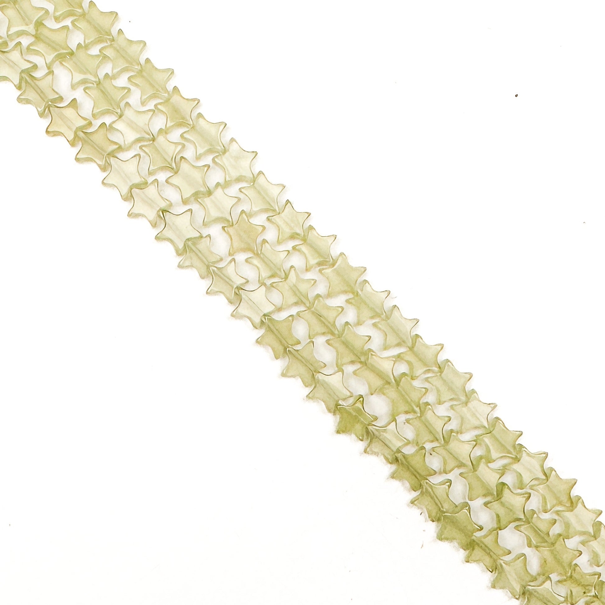 New Jade 7mm Light Green Star Bead - 15" Strand-The Bead Gallery Honolulu