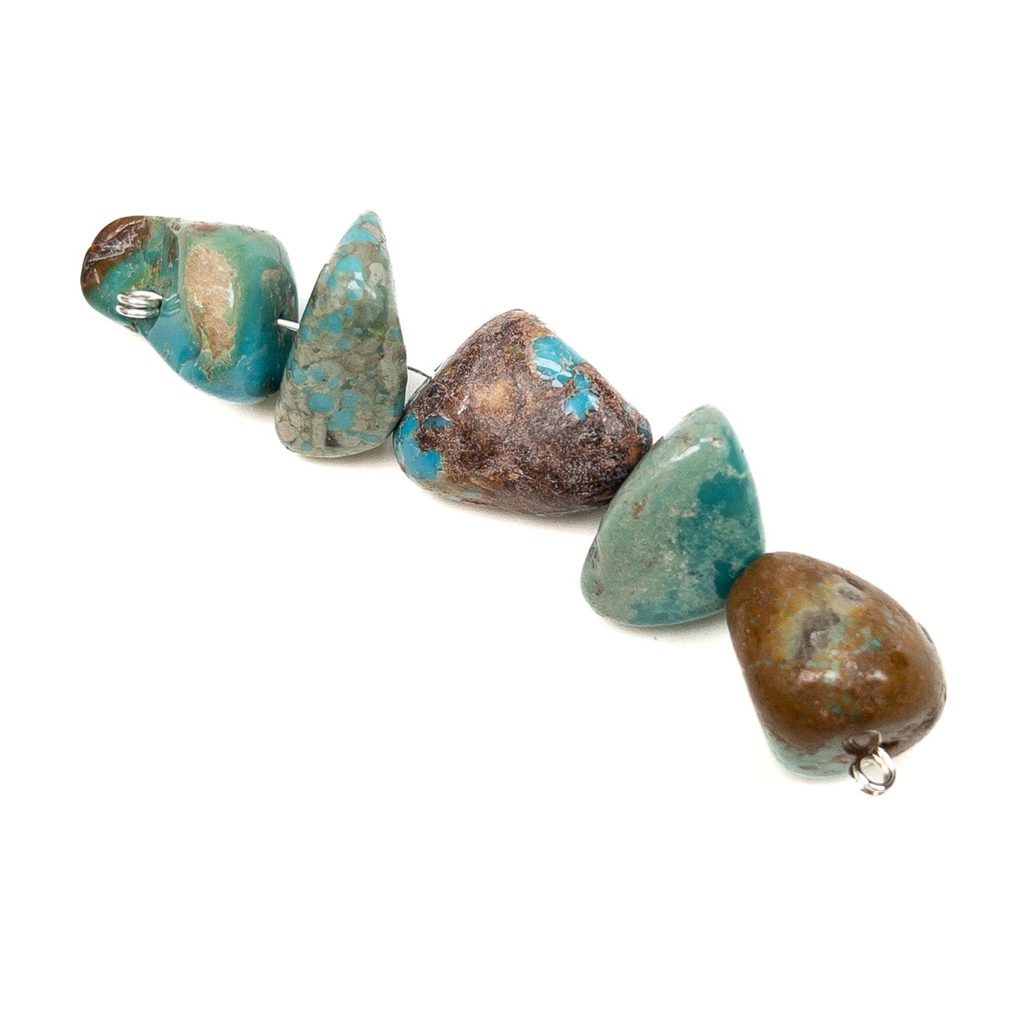 North American Turquoise Medium Tumbled Nugget Bead - 5 pcs.