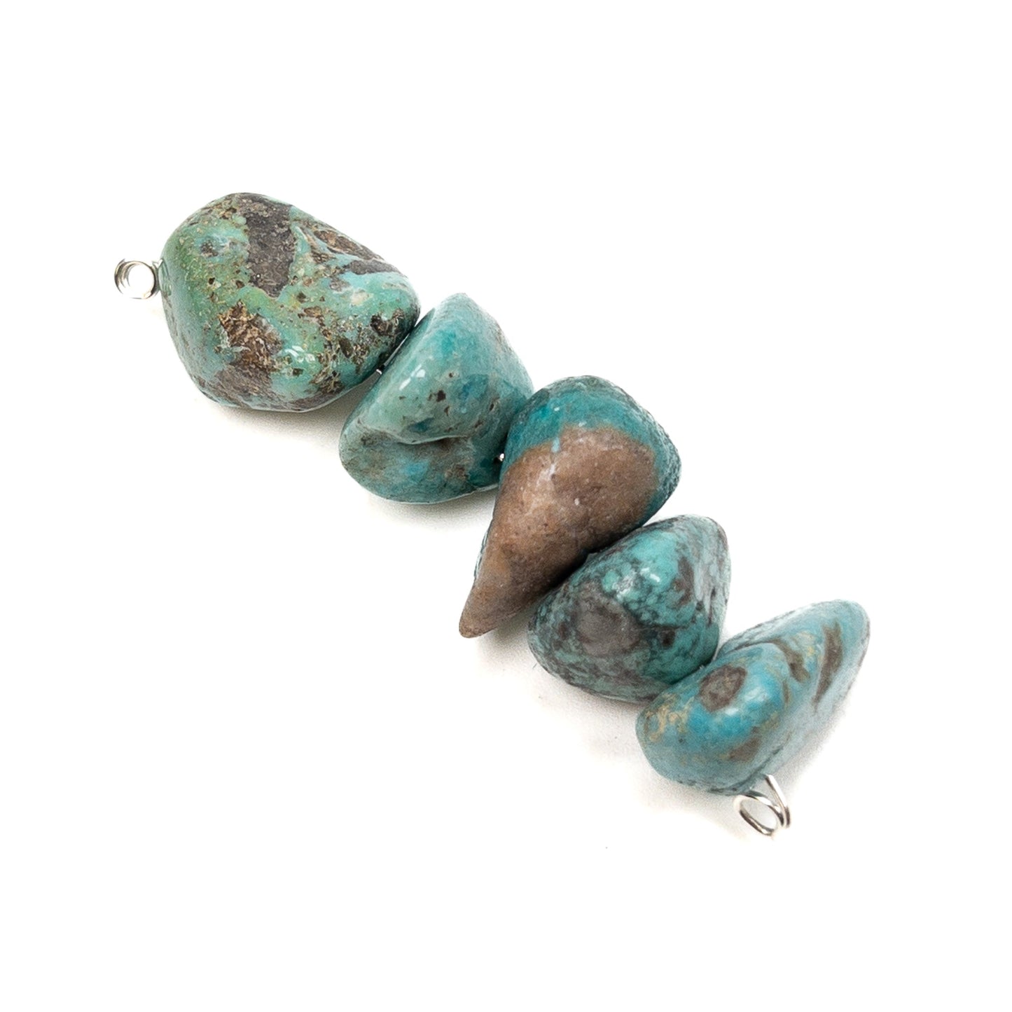 North American Turquoise Medium Tumbled Nugget Bead - 5 pcs.