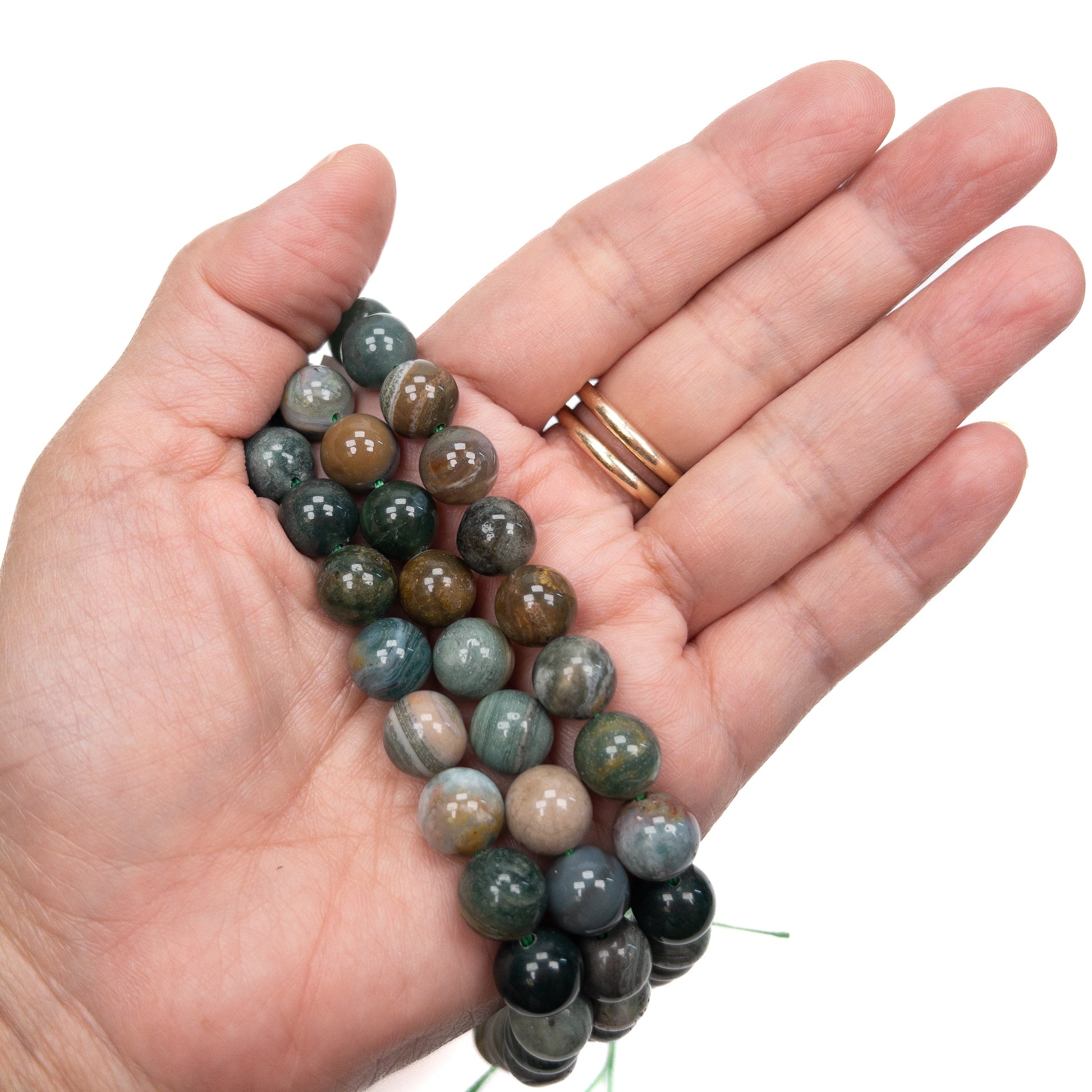 Ocean Jasper 10mm Round Bead - 7.5" Strand