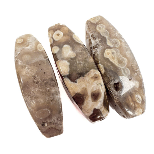 Ocean Jasper Long Lantern Focal Tube Bead - 1 pc.-The Bead Gallery Honolulu