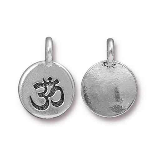 Om Coin Charm (4 Colors Available) - 2 pcs.