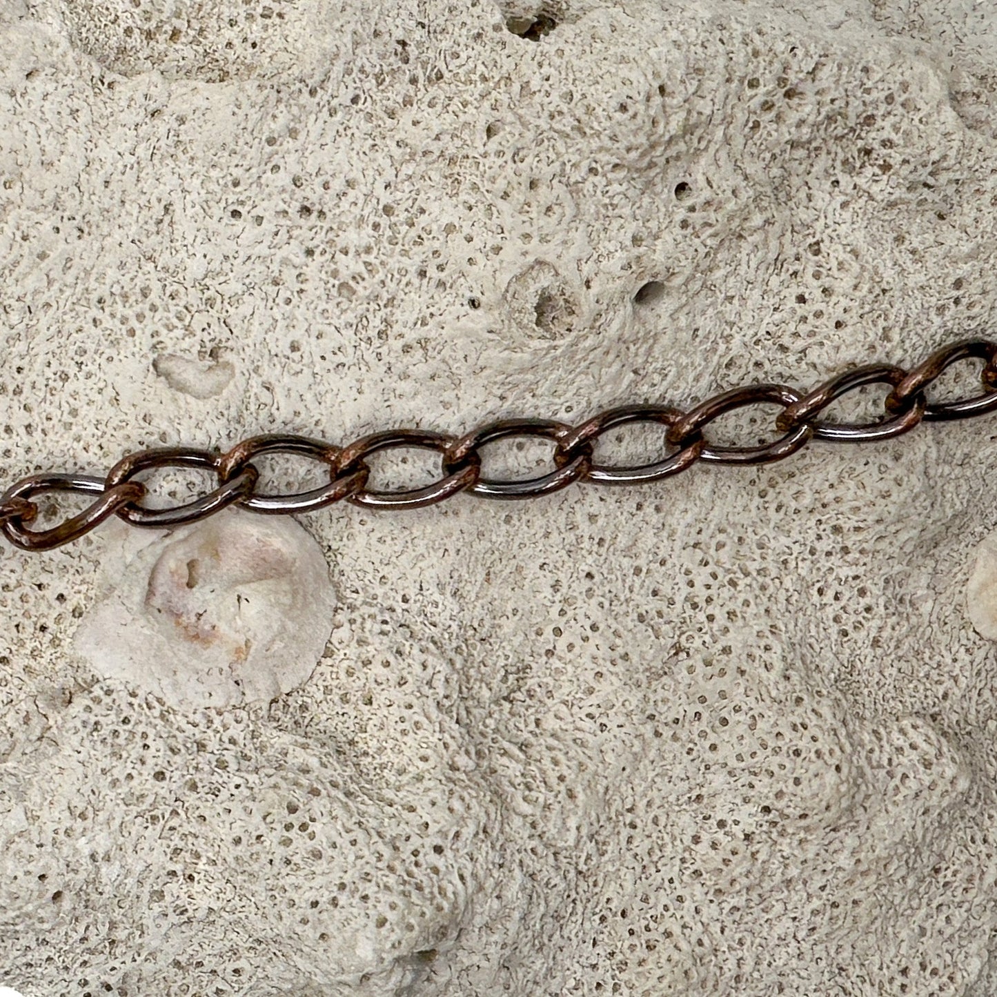 Oxidized Copper Large Curb Chain - 1 ft.-The Bead Gallery Honolulu