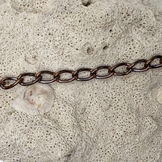 Oxidized Copper Large Curb Chain - 1 ft.-The Bead Gallery Honolulu