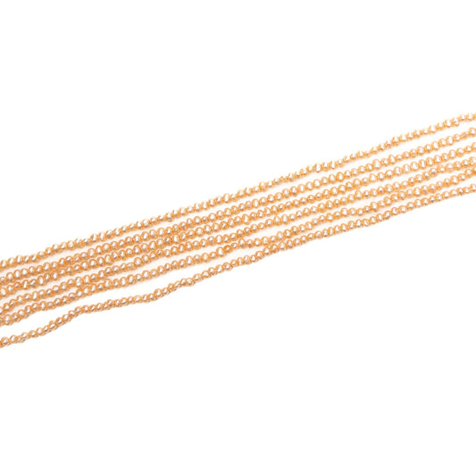 Peach 3.5mm Potato Freshwater Pearl Bead - 7.75" Strand