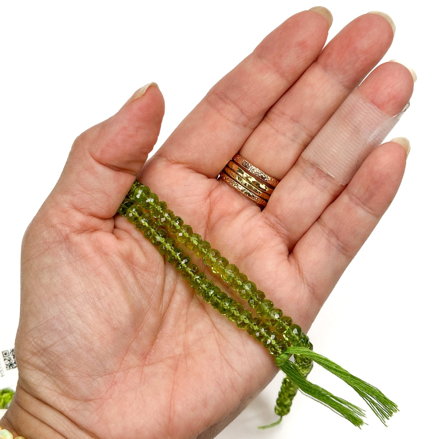 Peridot 3x6mm Faceted Rondelle Bead - 7" Strand (GEM554)