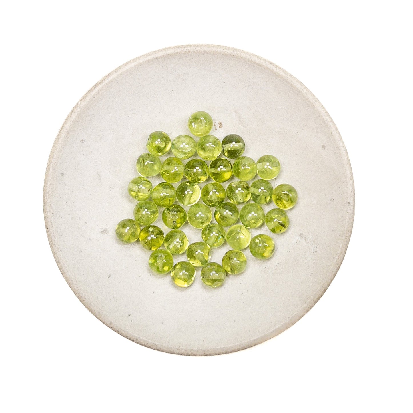 Peridot 4-5mm Round Smooth Bead - 1 pc.-The Bead Gallery Honolulu