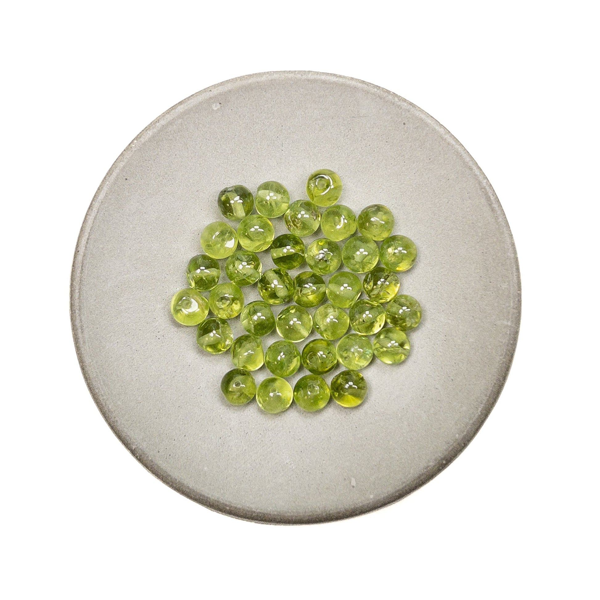 Peridot 4-5mm Round Smooth Bead - 1 pc.-The Bead Gallery Honolulu